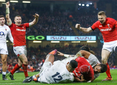 Hill scores crucial try after 34 phases against England.