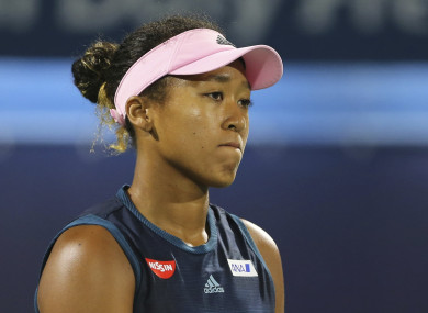 Okaka dejected after her second round defeat on Tuesday.