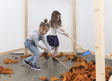 An interactive sculpture at the Elemental exhibition, West Cork Arts Centre.