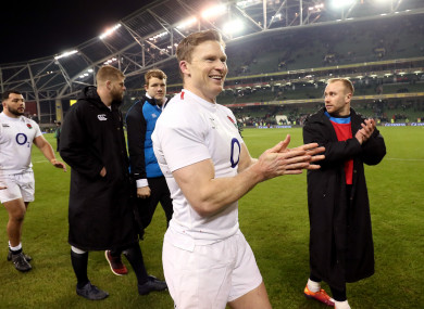 England's Chris Ashton celebrates.