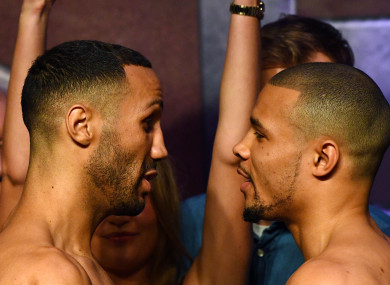 James DeGale and Chris Eubank Jr exchange words during their final staredown before Saturday night's ITV Box Office encounter.
