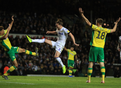 Pontus Jansson scores a goal that is then disallowed for a foul.