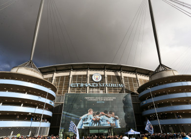 A general view of the Etihad Stadium ahead of the match.