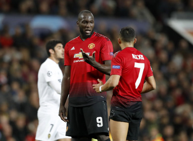 Romelu Lukaku and Alexis Sanchez will have the chance to impress on Wednesday.
