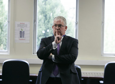 Tony O'Brien listens to Dr Susan O'Reilly, outline the HSE's response to a report into the deaths of babies in the Midland Regional Hospital (May, 2015).