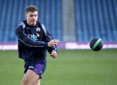 Scotland centre Huw Jones.