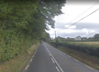 A stretch of the road where the collision occurred.