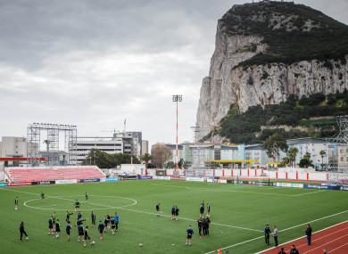 A general view of Victoria Stadium, the venue for tonight's Euro 2020 qualifier against Ireland.