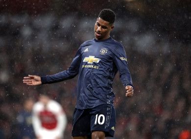Man United's Marcus Rashford.