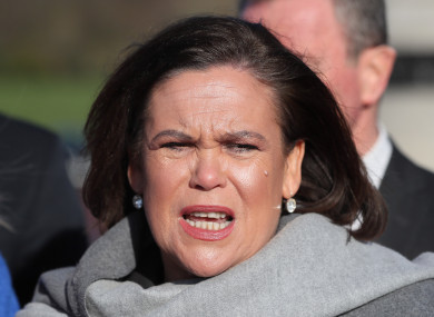 File photo of Sinn Féin leader Mary Lou McDonald.