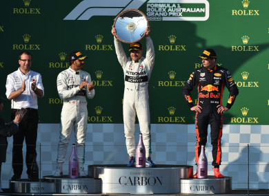 Valterri Bottas finishes top of the pile at the Australian Grand Prix.