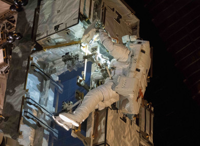 File photo. Nick Hague is one of the astronauts who'll participate in the walk instead.