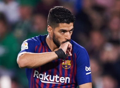 Barcelona striker Luis Suarez