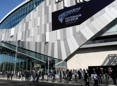 Spurs' new home, Tottenham Hotspur Stadium.