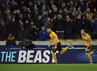 Matt Doherty celebrates his goal.