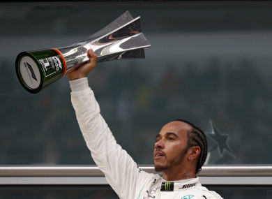 Lewis Hamilton celebrates (file pic).