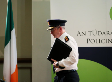 Garda Commissioner Drew Harris following a meeting with the Policing Authority at Dublin Castle.