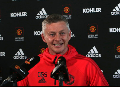 The Man United manager during this morning's press conference.