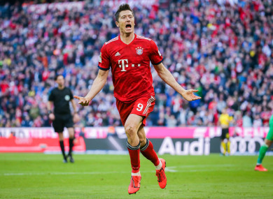 The Poland international struck twice against his former club.