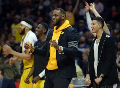 LA Lakers' LeBron James.