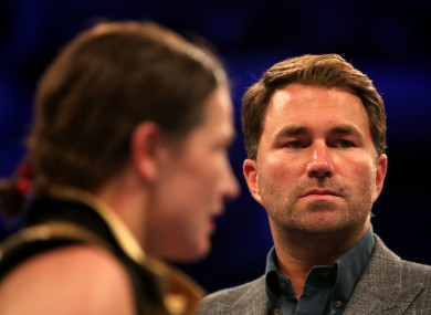 Eddie Hearn signed Amanda Serrano to a co-promotional deal with a view to making a fight between the seven-weight world champion and Katie Taylor, but is concerned that there may be some confusion surrounding the contract.
