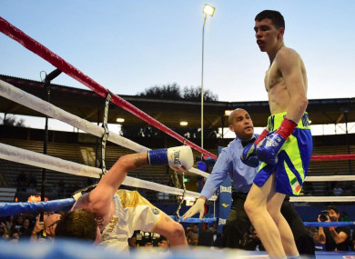 Stevie McKenna wiped out Trey Branch on his professional debut in California.