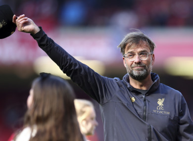 Jurgen Klopp pictured after the final whistle.