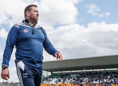 Cian O'Neill at yesterday's game in Tullamore.