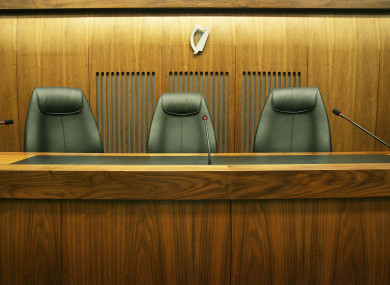 A general view of the judge's chairs in the special criminal court