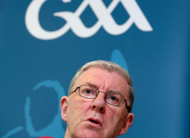 Eugene McGee pictured during his time as chairman of the GAA's Football Review Committee.