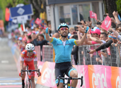 Cataldo on his way to the stage victory.
