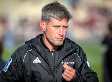 Ronan O'Gara, coaching with Crusaders.