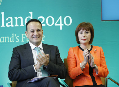 Taoiseach Leo Varadkar and Minister for Culture, Heritage and the Gaeltacht, Josepha Madigan.