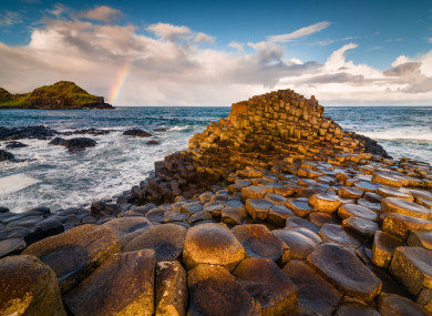 Sunrise at the Giant's Causeway.