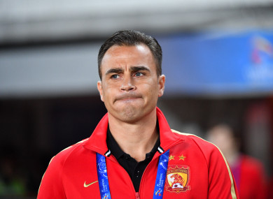 Cannavaro's side secured a 5-0 win on Wednesday in the Chinese FA Cup.