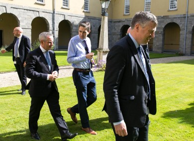 Paul Reid, CEO of the HSE, Minister for Health Simon Harris and Ciarán Devane, Chairman of the new HSE board.