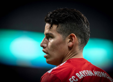 James Rodriguez has not been a regular starter for Bayern in recent times.