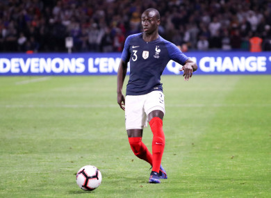 Mendy in action for France during a friendly against Bolivia.
