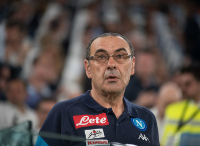 Sarri was in charge of Napoli before joining Chelsea last summer.