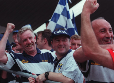 Martin McHugh celebrating the 1997 Ulster football final win.