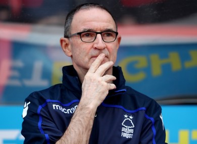 Martin O'Neill was dismissed as Nottingham Forest boss during the week.