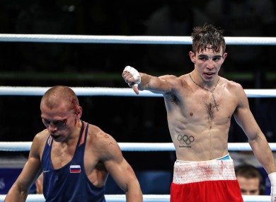Conlan after his 2016 Olympic quarter-final against Nikitin.