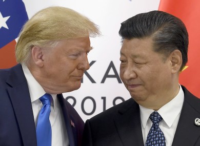 President Donald Trump, left, meets with Chinese President Xi Jinping during a meeting on the sidelines of the G-20 summit in Osaka, Japan.