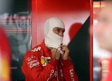Sebastian Vettel pictured at the German Grand Prix on Saturday.