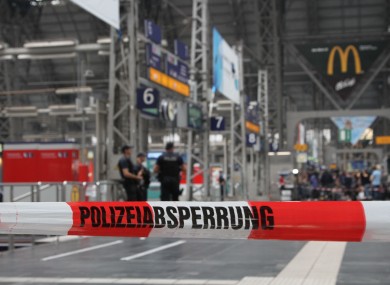 Parts of Frankfurt main station where the incident occurred were closed off by police.