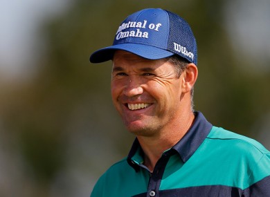 All smiles: Harrington enjoyed another excellent round on Thursday.