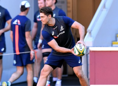 James O'Connor in training with Australia.