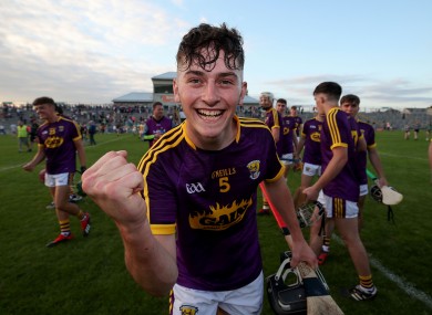Niall Murphy of Wexford celebrates after the game.