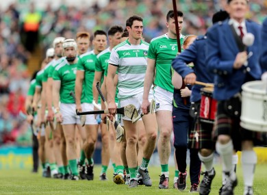 The Limerick team in the parade before their recent Munster final triumph against Tipperary.