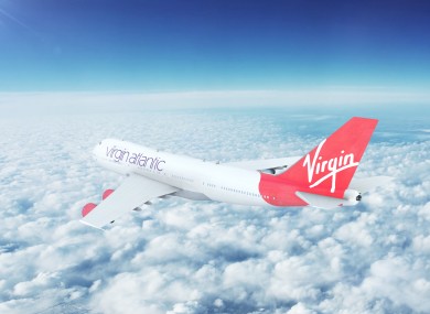 Stock image of Virgin Atlantic plane.